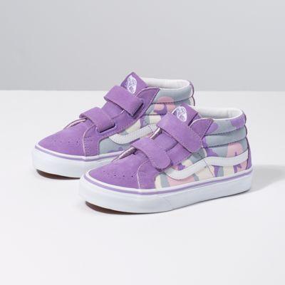 Vans Kids Pastel Camo Sk8-mid Reissue V (fairy Wren/marshmallow)