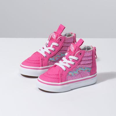 Vans Toddler Mermaid Scales Sk8-hi Zip (carmine Rose/true White)