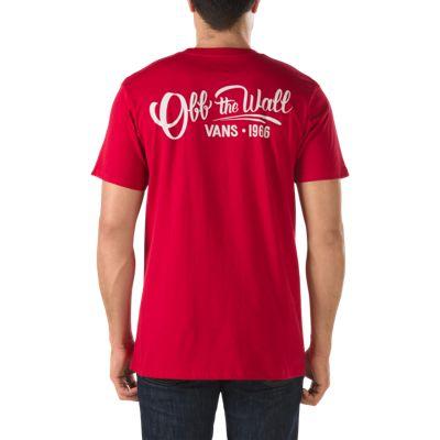 Vans Mens Shoes Skate Shoes Mens Shoes Mens Sandals Hand Painted T-shirt (cardinal)