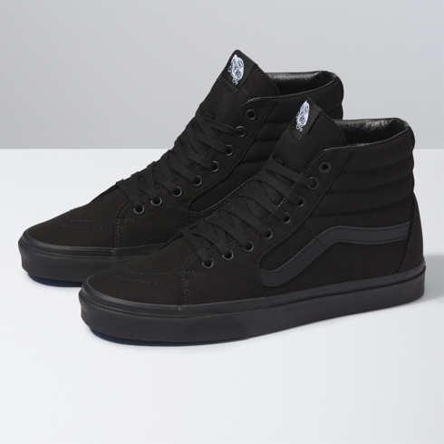 Vans Canvas Sk8-hi Shoe (black/black/black)