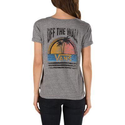 Vans Into The Sunset V-neck T-shirt (grey Heather)