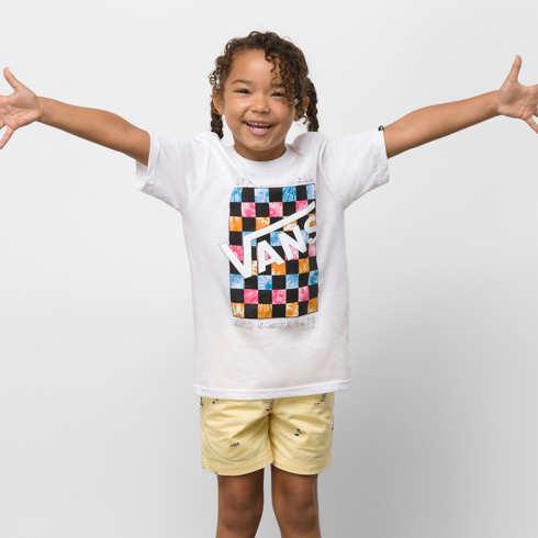 Vans Little Kids Dyed Blocks T-shirt (white)