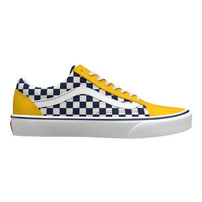 Vans Womens Customs Old Skool (yellow & Navy Check)