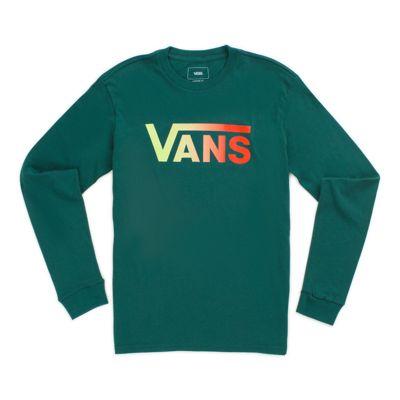 Vans Boys Vans Classic Long Sleeve T-shirt (vans Trekking Green/gradient)