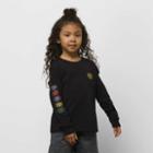 Vans Little Kids Zoozy Long Sleeve Tee (black)