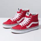 Vans Check Foxing Sk8-hi (racing Red/true White)