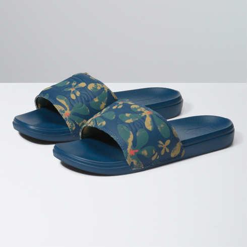 Vans Jazz Floral La Costa Slide-on Sandal (dark Denim)