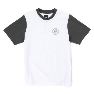 Vans Boys Denton Henley T-shirt (white Asphalt)