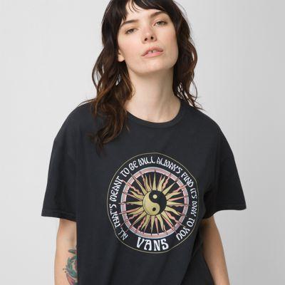 Vans Sun Sol Oversized Tee (black Mineral Wash)