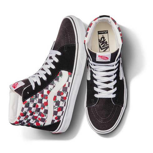 Vans Customs Roses Checkerboard Creator Sk8-hi (customs)