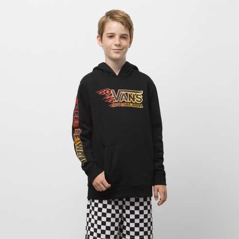Vans Boys Metallic Flame Pullover Hoodie (black)
