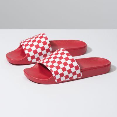 Vans Checkerboard Slide-on (racing Red)