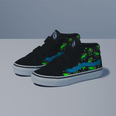 Vans Kids Glow Uni Rex Sk8-mid Reissue V Shoe (black/blue Atoll)