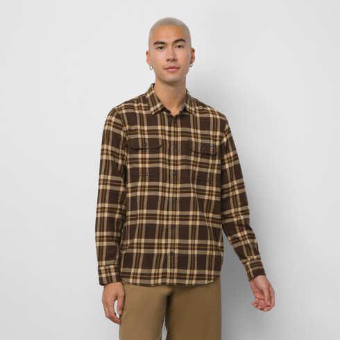 Vans Westminster Flannel Buttondown Shirt (demitasse/taos Taupe)