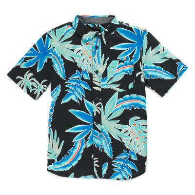 Vans Boys Pit Stop Floral Buttondown Shirt (black Pit Stop Floral)