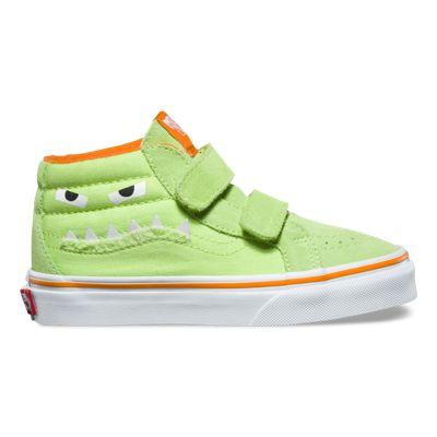 Vans Kids Monster Face Sk8-mid Reissue V (green Russet Orange)