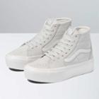 Vans Soft Suede Sk8-hi Tapered Stackform (dawn Blue/true White)
