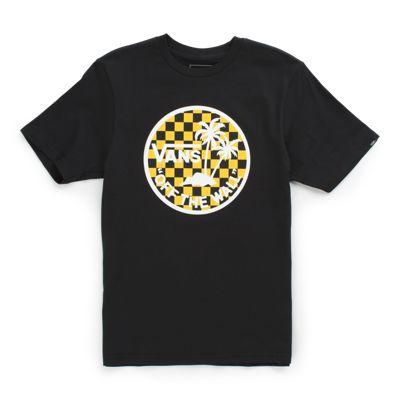 Vans Boys Dual Palm Logo Fill T-shirt (black/sulphur)