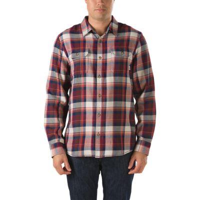 Vans Elm Plaid Buttondown Shirt (bordeaux) Mens T-shirts