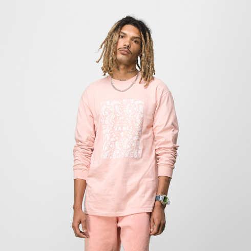 Vans Bandana Paisley Long Sleeve T-shirt (mellow Rose)