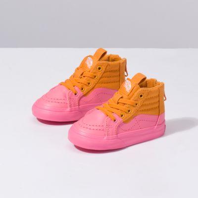 Vans Toddler Dip Sk8-hi Zip (dark Cheddar/pink Lemonade)