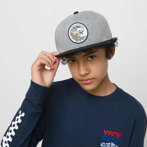 Vans Kids Off The Dino Snapback Hat (heather Grey)