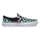 Vans Shoes Kids Checkerboard Slip-on (black/blue Tint)