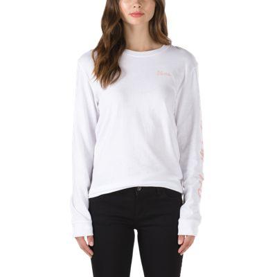 Vans Blossom Script Long Sleeve T-shirt (white)