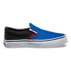 Vans Kids Slip-on (olympian Blue/black) Kids Shoes