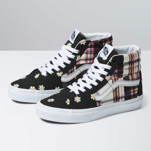Vans Sk8-hi (floral Plaid Patchwork)