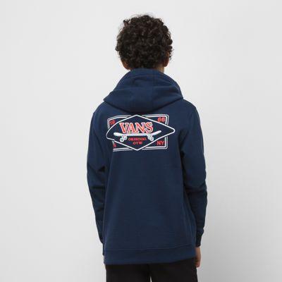 Vans Kids Sk8 Lock Up Hoodie (dress Blues)