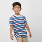 Vans Little Kids Multi Color Stripe T-shirt (molten Lava/white)