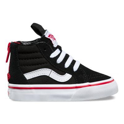 Vans Toddler Valentines Sk8-hi Zip (black/racing Red)