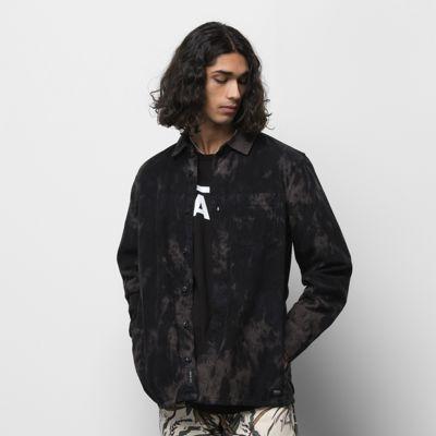 Vans Plymouth Tie Dye Corduroy Buttondown Shirt (black-pewter)