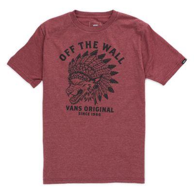 Vans Boys Howlin T-shirt (burgundy Heather)