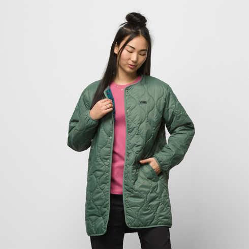 Vans Forces Oversized Long Reversible Liner Jacket (duck Green)
