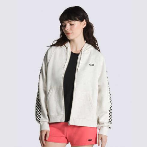 Vans Funniest Times Long Sleeve Full Zip Hoodie (oatmeal Heather)