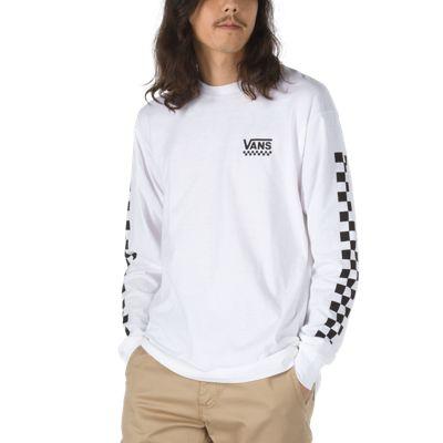 Vans Checkered Vee Long Sleeve T-shirt (white)