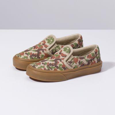 Vans Kids Sketch Camo Classic Slip-on (safari)