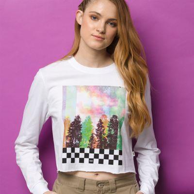 Vans Trip Winter Long Sleeve Crop Tee (white)