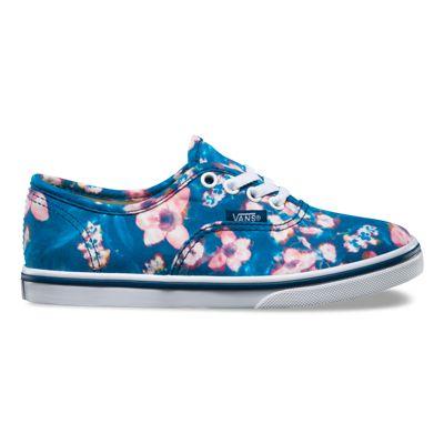 Vans Kids Blurred Floral Authentic Lo Pro (poseidon) Kids Shoes