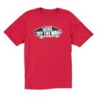 Vans Boys Otw Logo Fill T-shirt (cardinal Charcoal Checkerboard)
