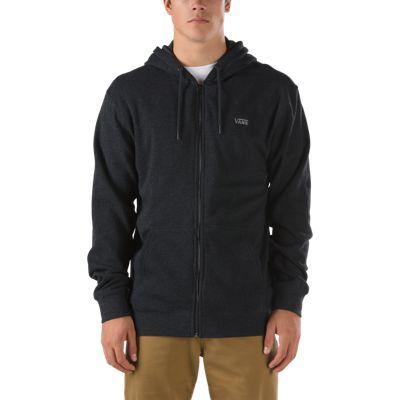 Vans Core Basics Zip Hoodie (black Heather)