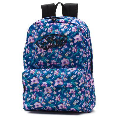 Vans Mens Shoes Skate Shoes Mens Shoes Mens Sandals Realm Backpack (blurred Floral Poseidon/true White) - Vans Mens Shoes Skate Shoes Mens Shoes Mens