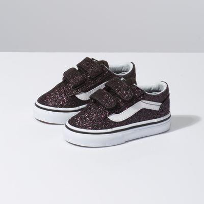 Vans Toddler Glitter Stars Old Skool V (black/true White)