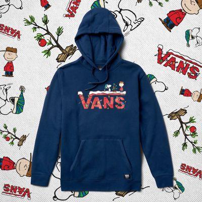Vans X Peanuts Holiday Pullover Hoodie (dress Blues)