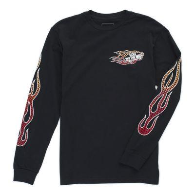 Vans Boys Burnout Long Sleeve Tee (black/white)