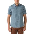 Vans Guilder Buttondown Shirt (blue Mirage) Mens T-shirts