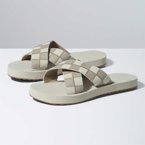 Vans Cross Strap (oversized Check Bone White)