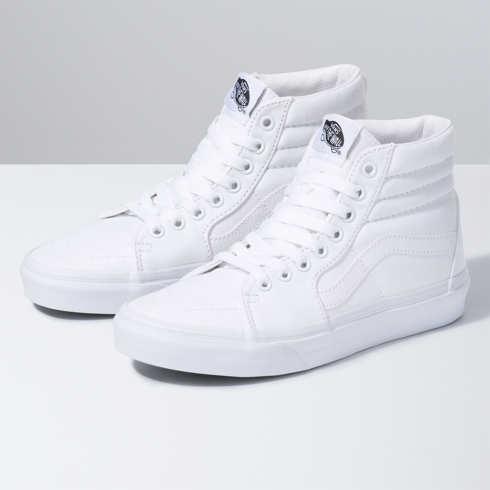 Vans Canvas Sk8-hi Shoe (true White)